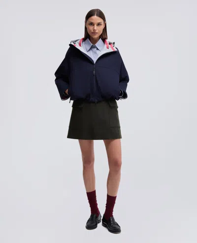 Aspesi Giubbotto In Twill Di Lana - Navy In Blue