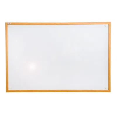 Floortex Lacquered Steel Magnetic Dry Erase Boards With An Oak Effect Frame - 24" X 36"