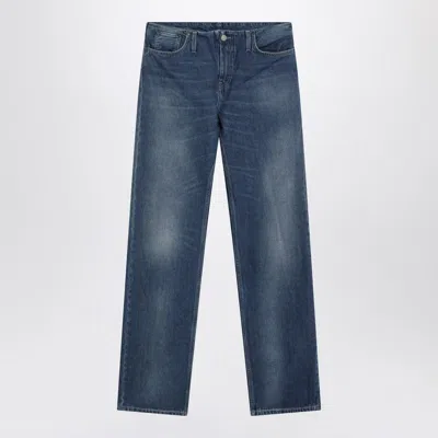 Acne Studios Denim Trousers Five-pocket Design In Blue