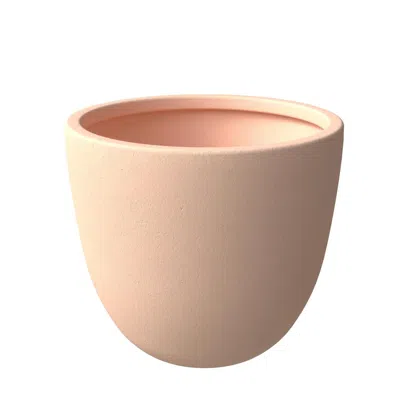 Leisuremod Dahlia Series Poly Stone Planter In Terracotta Color 21.3 Dia, 15.7 High In Pink