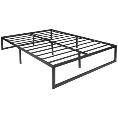 Flash Furniture 14 In Metal Platform Bed Frame - (full) In Black