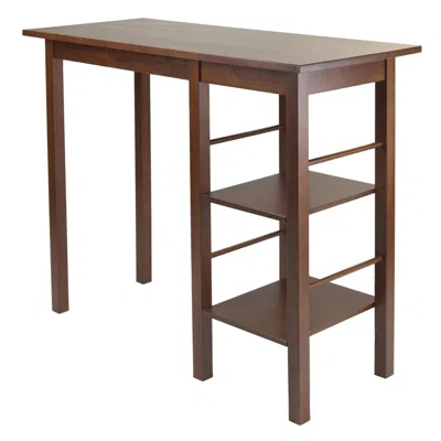 Winsome Wood Egan Breakfast Table With 2 Side Shelves