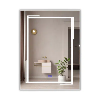 Chloelighting Luminosity, Back Lit Rectangular Touchscreen Led Mirror 3 Color Temperatures 3000k-6000k 32" Height
