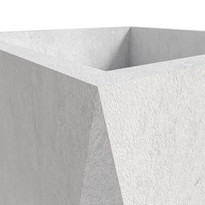Leisuremod Aloe Series Polystone Planter In White, 13 X 13, 24 High In Gray