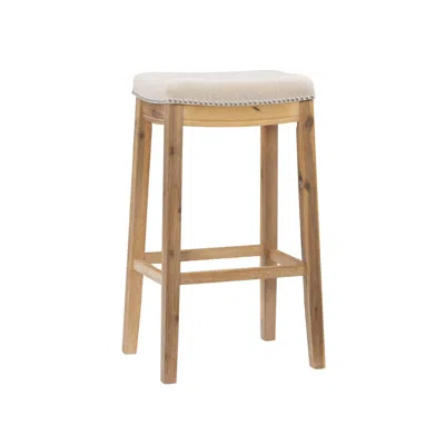 Linon Claridge Acacia Bar Stool In Brown
