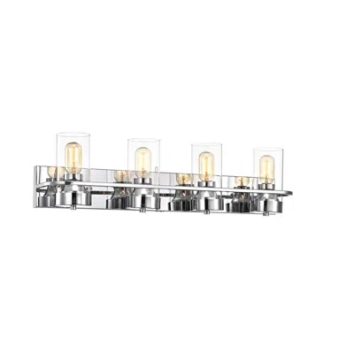 Chloelighting Raelyn Contemporary 4 Light Chrome Bath Vanity Fixture 30" Width