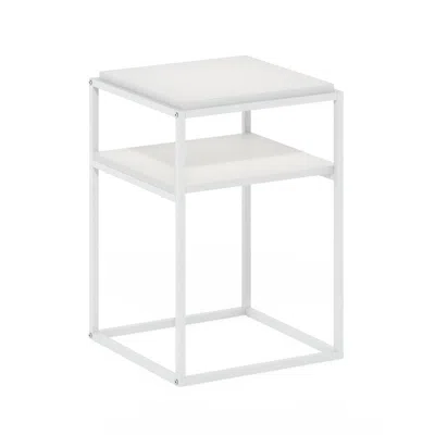 Furinno Moretti Modern Lifestyle Stackable Shelf, 2-tier, Solid White/white In White
