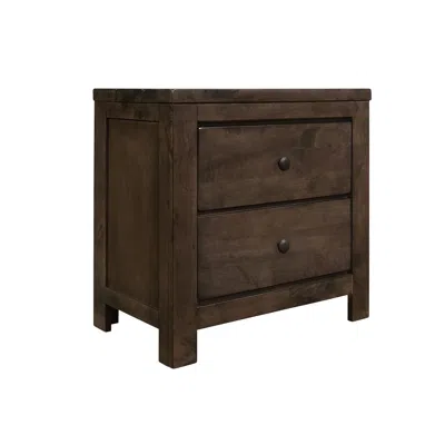 Wallace & Bay 2-drawer Nightstand With Rustic Finish And Two Drawers In Brown