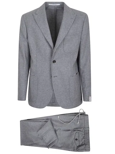 Eleventy Wool-cashmere Blend Blazer With Tailored Fit In Gray