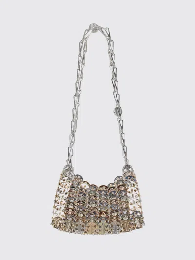Rabanne Multicolor Metal 1969 Nano Shoulder Bag In Gold