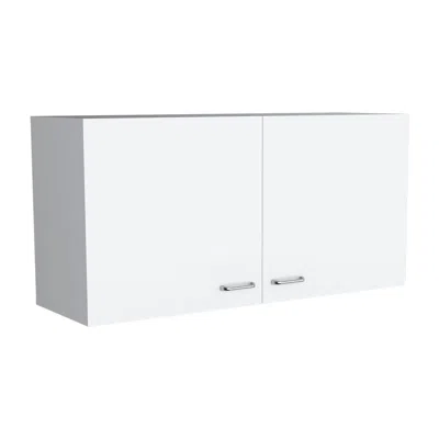 Depot E-shop Wall Cabinet 19"h, Two Doors, Two Internal Shelves, White In White
