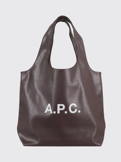Apc Ninon Tote Bag In Brown