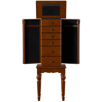 Powell Deep Cherry Jewelry Armoire In Brown