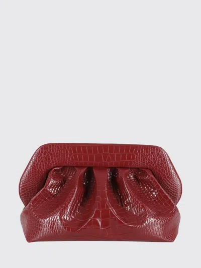 Themoirè Emera Clutch Plum Crocodile Effect In Purple