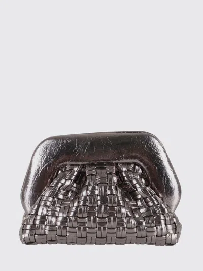 Themoirè Tia Clutch In Silver
