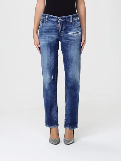 牛仔裤 DSQUARED2 女士 颜色 蓝色