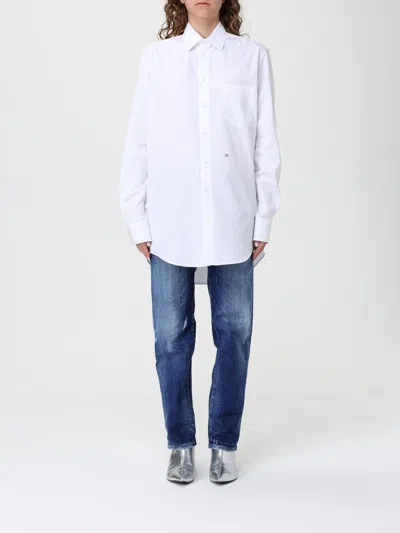 Dsquared2 Maxi Dean Shirt In White