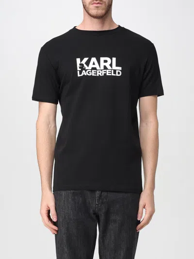 Karl Lagerfeld T-shirt  Men Color Silver In Black