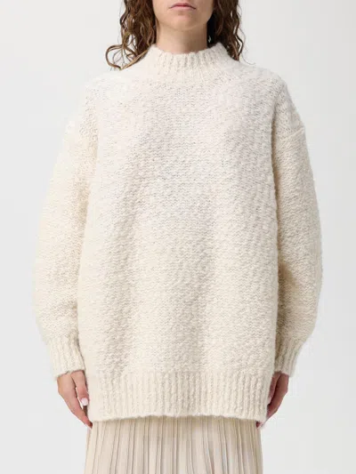 Isabel Marant Mock Neck Sweater In Alpaca-blend In Neutral