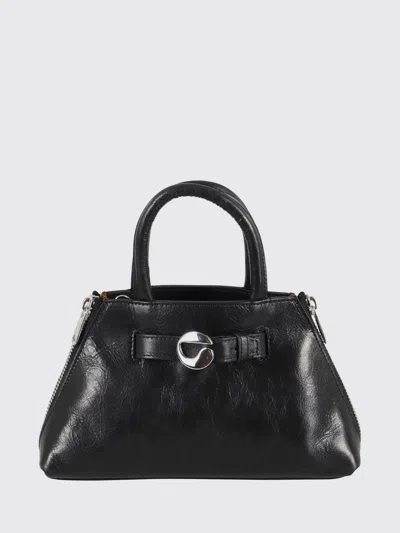 Coperni Data Leather Top Handle Bag In Black