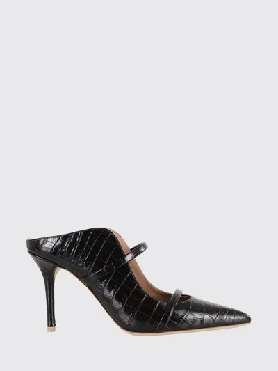 Malone Souliers Maureen 85 Crocodile-effect Leather Mules In Black