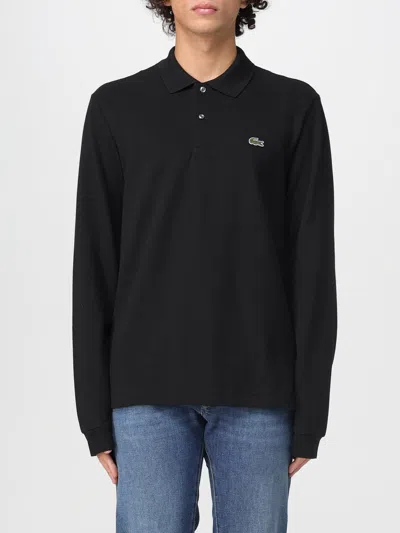 Lacoste Black Piqué Polo Shirt In Black