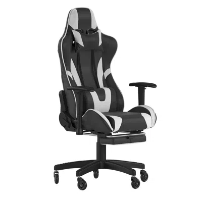 Flash Furniture X30 Gaming Chair Racing Computer Chair With Back, Slide-out Footrest, In Black