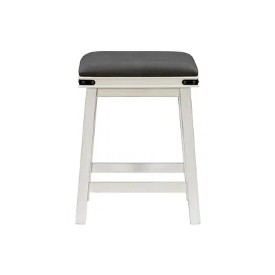 Powell Serrano Counter Stool White In White