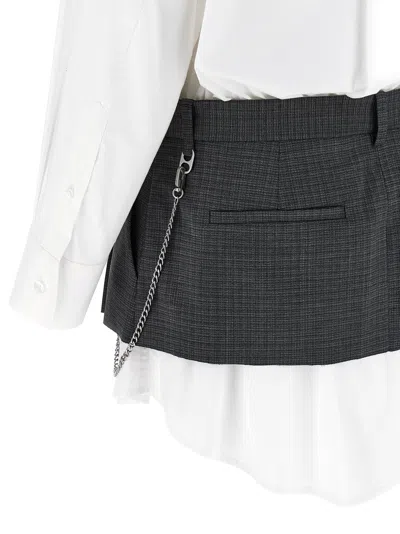 Alexander Wang Pre-styled Mini Shirt Dress In White