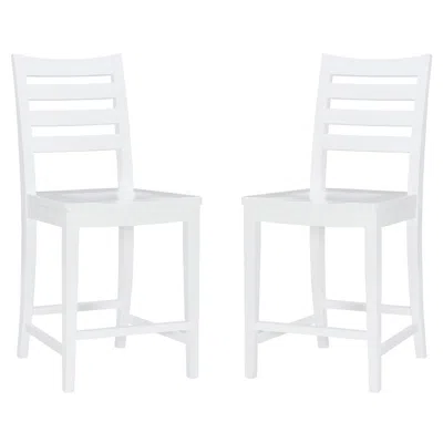 Linon Flynn Counter Stool White Set Of 2 In White