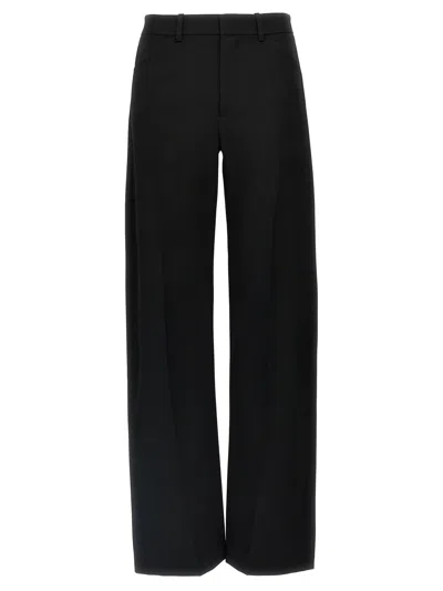 Alexander Wang Arched Leg Wool Pants With Tailored Silhouette In Black