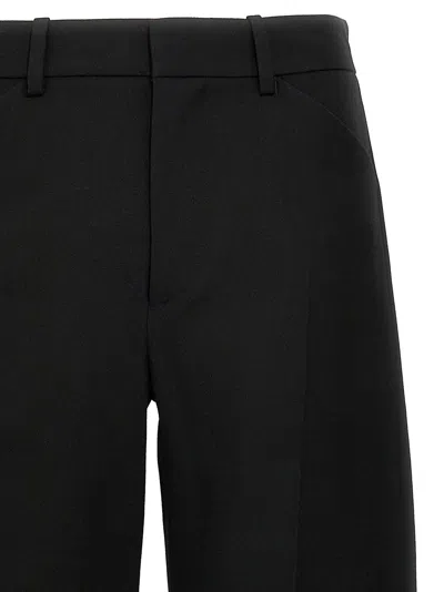 Alexander Wang Arched Leg Wool Pants With Tailored Silhouette In Black