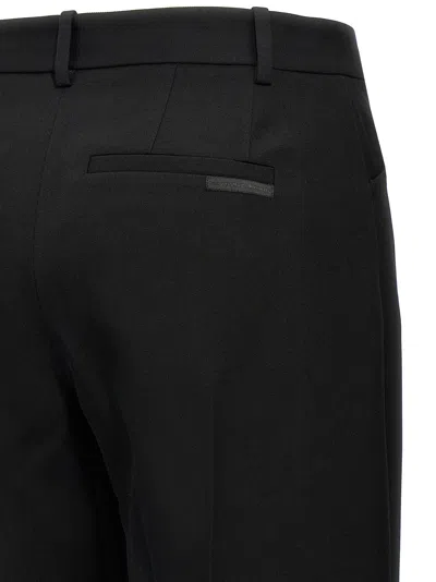 Alexander Wang Arched Leg Wool Pants With Tailored Silhouette In Black