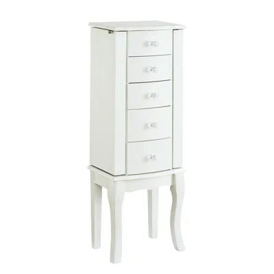 Powell White Jewelry Armoire In White