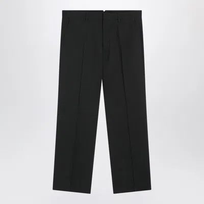 Ami Alexandre Mattiussi Tailored Wool Trousers With Pockets And Loops In Black