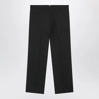 Ami Alexandre Mattiussi Tailored Wool Trousers With Pockets And Loops In Black