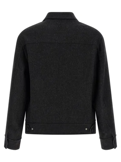 Ami Alexandre Mattiussi Adjustable Cuffs Chest Pockets Long Sleeves In Black