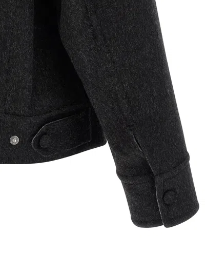 Ami Alexandre Mattiussi Adjustable Cuffs Chest Pockets Long Sleeves In Black