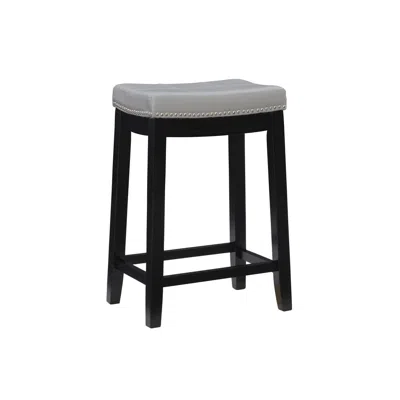Linon Claridge Gray Counter Stool In Gray