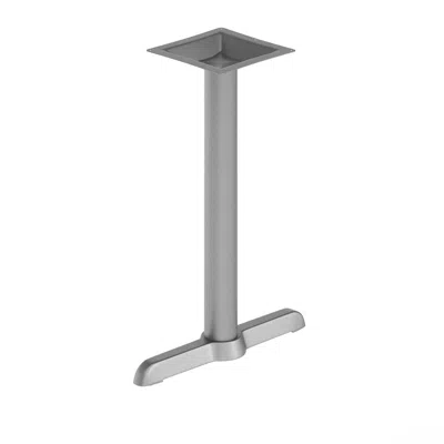 Flash Furniture 5'' X 22'' Restaurant Table T-base With 3'' Dia. Table Height Column, Silver In Gray