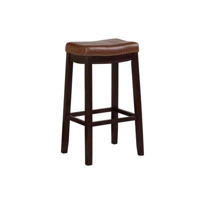 Linon Claridge Cognac Bar Stool In Brown