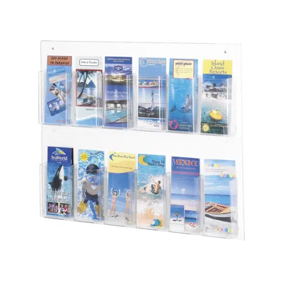 Safco Clear2c 12 Pamphlet Display Clear In Multi