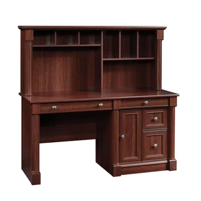 Sauder Palladia Computer Desk With Hutch, Select Cherry Finish In Brown