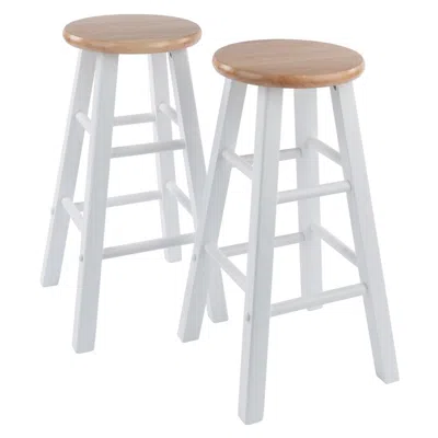 Winsome Wood Element Counter Stools, 2-pc Set, Natural & White