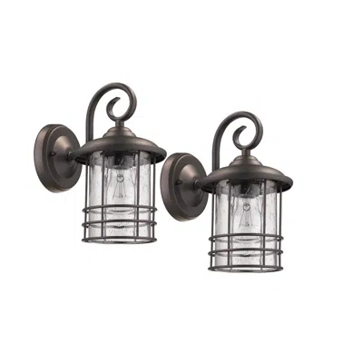 Chloelighting Transitional 1 Light Rubbed Bronze Outdoor Wall Sconce 10" Height, 2-pack