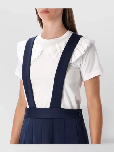 Comme Des Garçons Contemporary Midi Suspender Dress In Blue