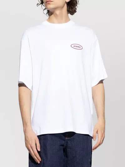 Jacquemus Crew Neck Short Sleeve Fitted T-shirt In White