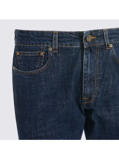 Incotex Straight Leg Trousers Featuring Five-pocket Design In Blue