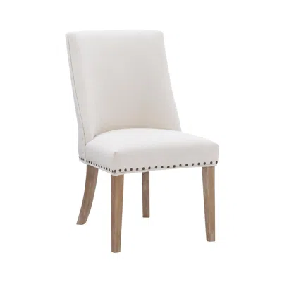 Powell Adler Dining Chair Natural Set Of Two In White