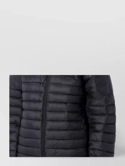 The North Face Quilted Hooded Jacket Long Sleeves In Black
